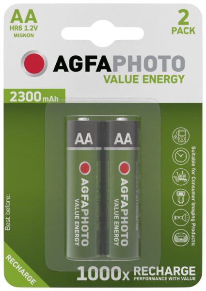AgfaPhoto Akkumulátor Ceruza 2300mAh B2 | BR (SKU:AP2300B2) Akkumulátorok és töltők
