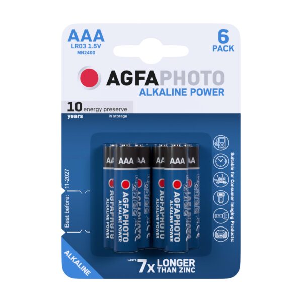 AgfaPhoto Alkáli Mikro Elem AAA B6 | BR (SKU:APAAAB6) Power