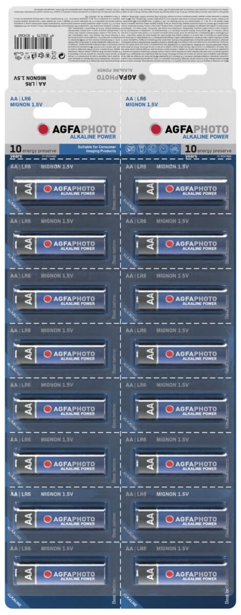 AgfaPhoto Alkáli Ceruza Elem AA Kartella B16 | BR (SKU:APAAAK16) Power