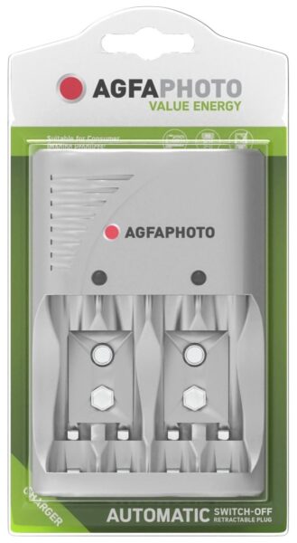 AgfaPhoto Akkutöltő Value Energy AA/AAA/9V | BR (SKU:APACVE) Akkumulátorok és töltők