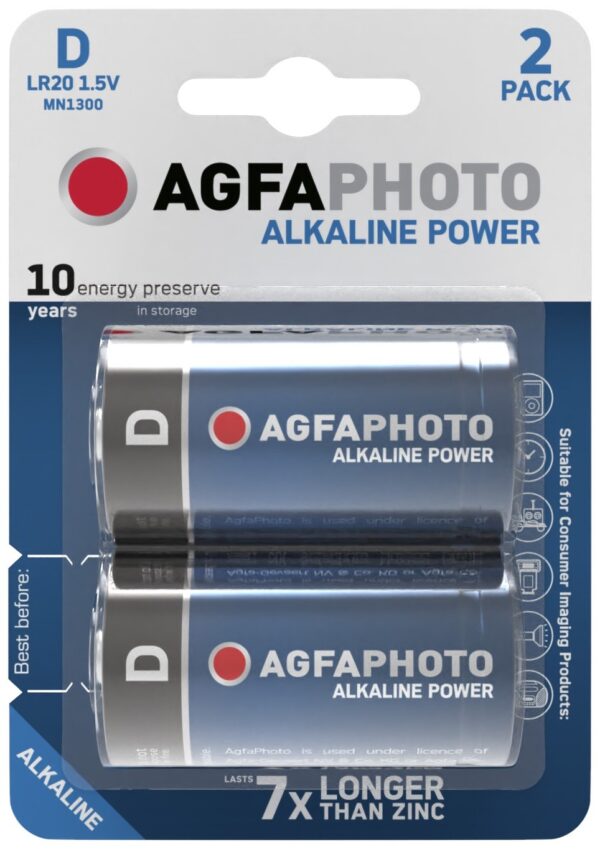 AgfaPhoto Alkáli Góliát Elem D B2 | BR (SKU:APAD) Power