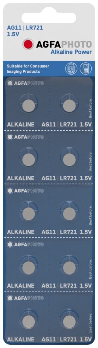 AgfaPhoto Gombelem Alkáli AG11 LR721 B10 | BR (SKU:APAG11B10) Alkáli