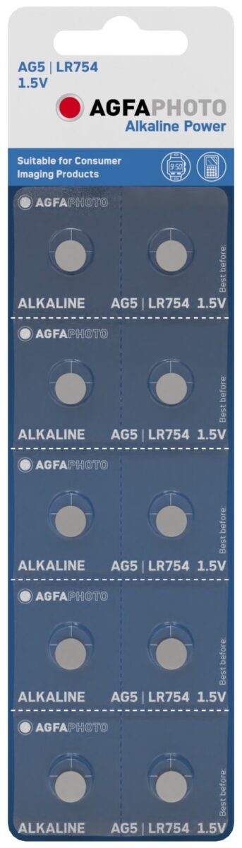 AgfaPhoto Gombelem Alkáli AG5 LR754 B10 | BR (SKU:APAG5B10) Alkáli