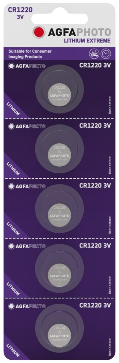 AgfaPhoto Lithium Gombelem CR1220 B5 | BR (SKU:APCR1220B5) Lítium