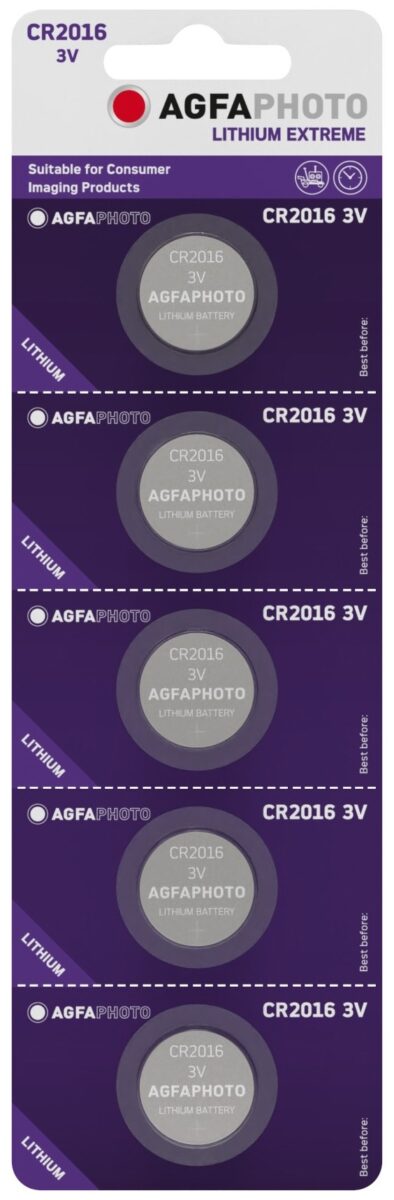 AgfaPhoto Lithium Gombelem CR2016 B5 | BR (SKU:APCR2016B5) Lítium