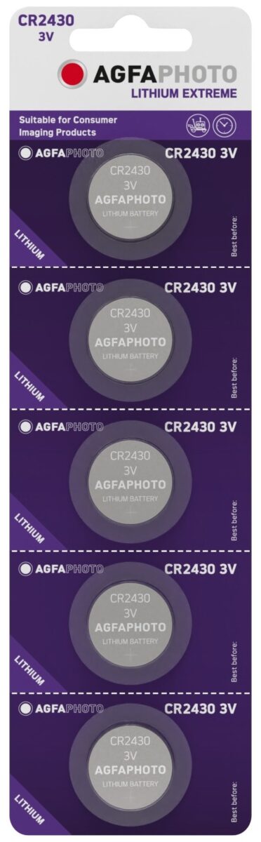 AgfaPhoto Lithium Gombelem CR2430 B5 | BR (SKU:APCR2430B5) Lítium