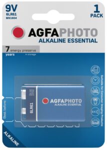 AgfaPhoto Alkáli Essential 9V Elem B1 | BR (SKU:APEA9V) Plus
