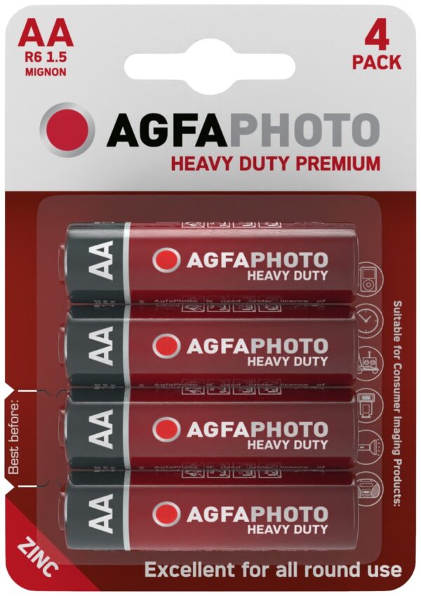AgfaPhoto Heavy Duty Féltartós Ceruza Elem AA B4 | BR (SKU:APFAA) Bliszteres