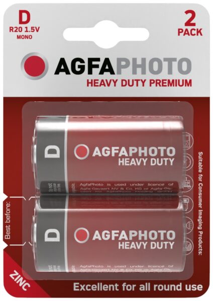AgfaPhoto Heavy Duty Féltartós Góliát Elem D B2 | BR (SKU:APFD) Elemek
