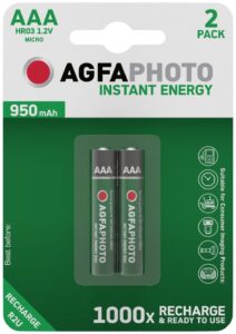 AgfaPhoto Akkumulátor R2U Mikro 950mAh B2 | BR (SKU:APR2U950) Akkumulátorok, töltők