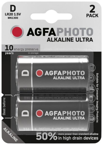 AgfaPhoto Ultra Alkáli Góliát Elem D B2 | BR (SKU:APUD) Elemek