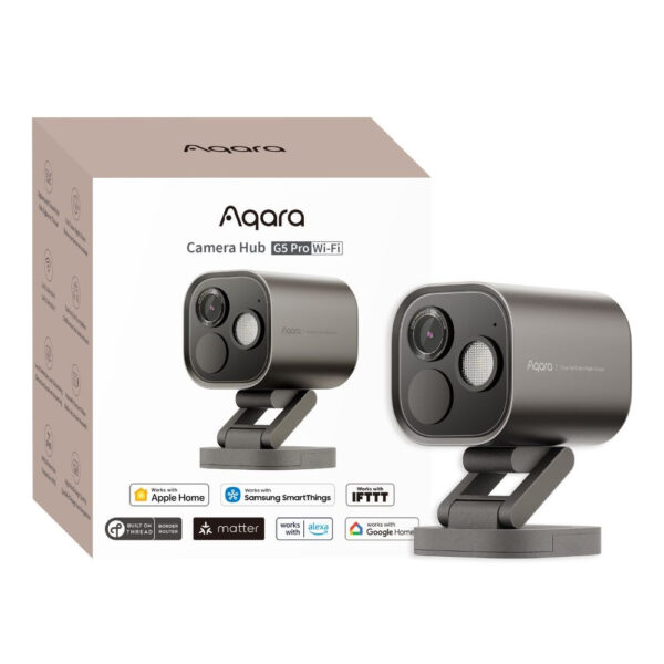 Aqara G5 Camera Hub Pro, kültéri HomeKit SecureVideo kamera, beépített Zigbee és Thread átjáróval, Wi-Fi verzió, szürke Aqara CH-C07D Aqara G5 Camera Hub Pro, kültéri HomeKit SecureVideo kamera, beépített Zigbee és Thread átjáróval, Wi-Fi verzió, szürke Aqara CH-C07D