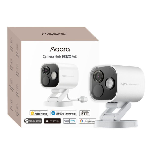 Aqara G5 Camera Hub Pro, kültéri HomeKit SecureVideo kamera, beépített Zigbee és Thread átjáróval, POE verzió, fehér Aqara CH-C03E Aqara G5 Camera Hub Pro, kültéri HomeKit SecureVideo kamera, beépített Zigbee és Thread átjáróval, POE verzió, fehér Aqara CH-C03E