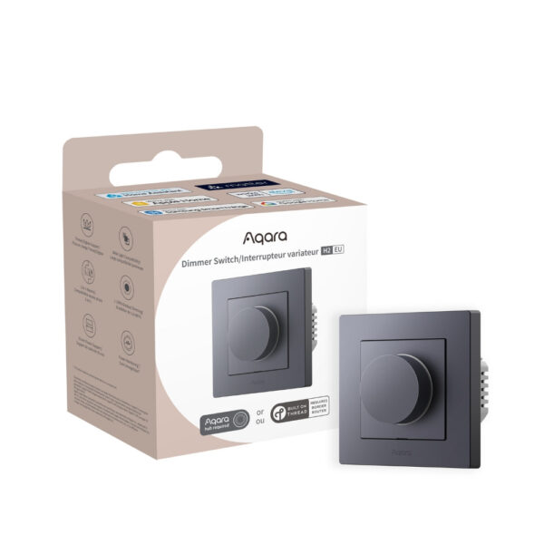 Aqara H2 Dimmer fényerőszabályzós Zigbee + Thread okos villanykapcsoló, szürke Aqara KD-R01E Aqara H2 Dimmer fényerőszabályzós Zigbee + Thread okos villanykapcsoló, szürke Aqara KD-R01E