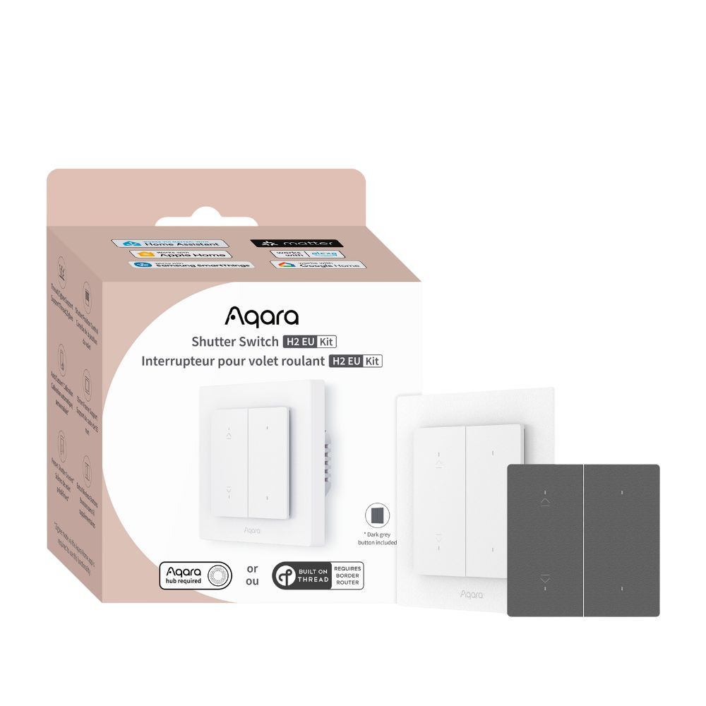 Aqara H2 Shutter Switch EU Zigbee+Thread redőnyvezérlő kapcsoló (DS-K02D) Aqara DS-K02D Aqara H2 Shutter Switch EU Zigbee+Thread redőnyvezérlő kapcsoló (DS-K02D) Aqara DS-K02D
