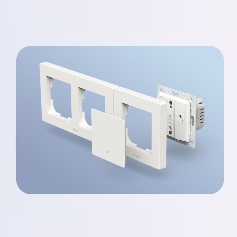 Light Switch H2 EU egy áramkörös, két gombos okos Zigbee + Thread villanykapcsoló, fehér / szürke Aqara WS-K07D Light Switch H2 EU egy áramkörös, két gombos okos Zigbee + Thread villanykapcsoló, fehér / szürke Aqara WS-K07D