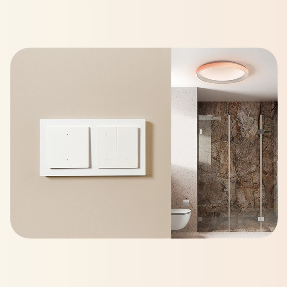 Light Switch H2 EU egy áramkörös, két gombos okos Zigbee + Thread villanykapcsoló, fehér / szürke Aqara WS-K07D Light Switch H2 EU egy áramkörös, két gombos okos Zigbee + Thread villanykapcsoló, fehér / szürke Aqara WS-K07D