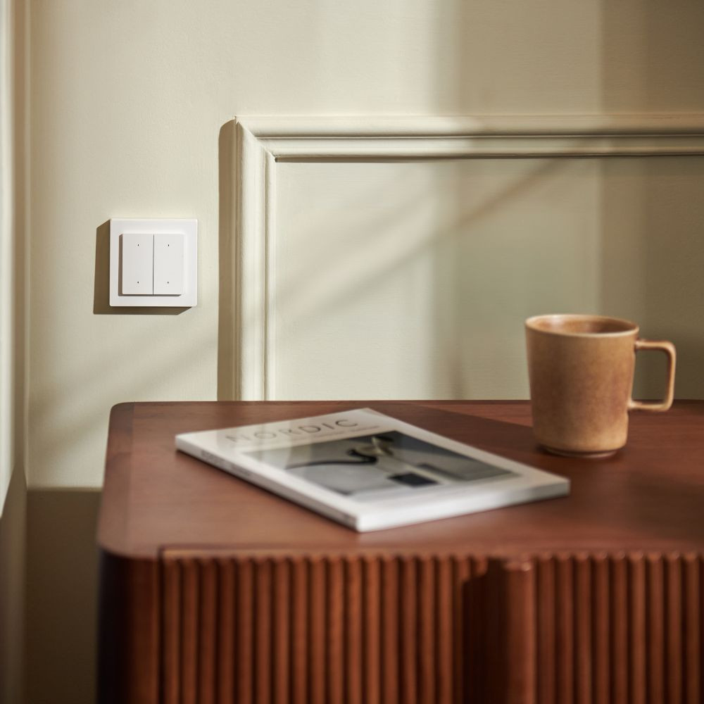 Aqara H2 villanykapcsoló EU két áramkörös, négy gombos okos Zigbee + Thread villanykapcsoló, fehér / szürke Aqara WS-K08D Aqara H2 villanykapcsoló EU két áramkörös, négy gombos okos Zigbee + Thread villanykapcsoló, fehér / szürke Aqara WS-K08D