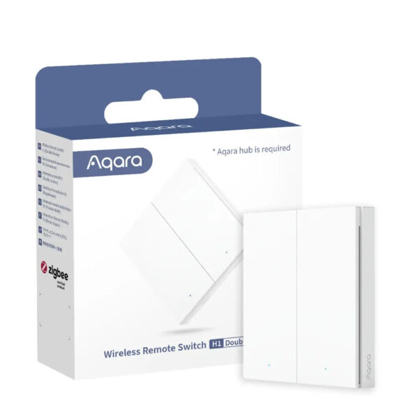 AQARA H1, 2 gombos vezetéknélküli Zigbee kapcsoló, fehér Aqara WRS-R02 AQARA H1, 2 gombos vezetéknélküli Zigbee kapcsoló, fehér Aqara WRS-R02