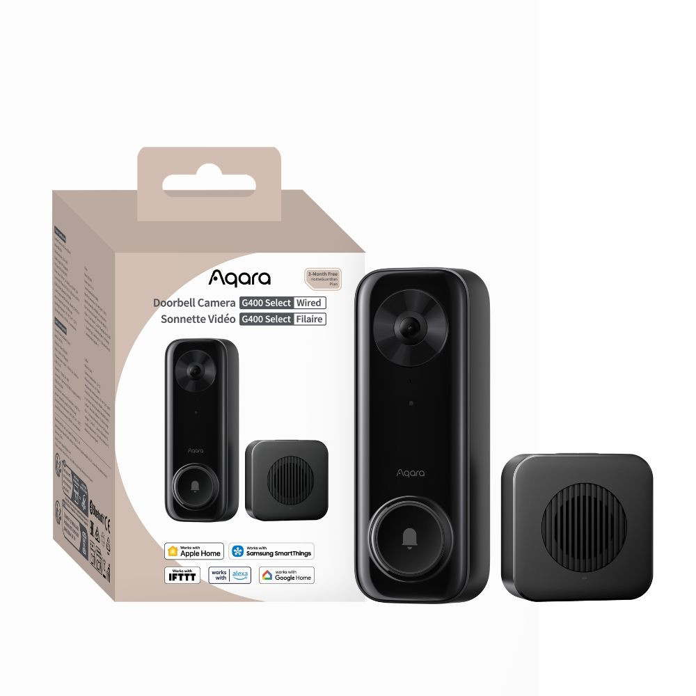 Aqara Doorbell Camera G400 Select (Wired) – okos kaputelefon, AI ember, kisállat és csomag felismeréssel, Wi-Fi 6, fekete (DB-C03D) Aqara Aqara Doorbell Camera G400 Select (Wired) – okos kaputelefon, AI ember, kisállat és csomag felismeréssel, Wi-Fi 6, fekete (DB-C03D) Aqara