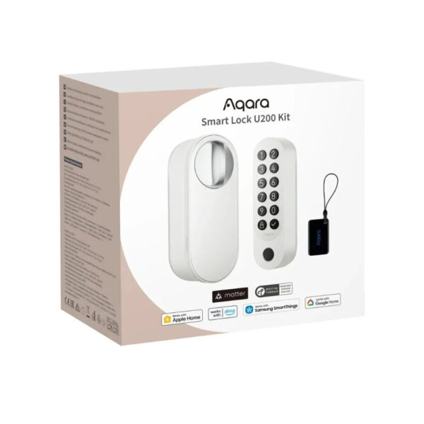 Aqara U200 Smart Lock utólag felszerelhető zárbetét, Matter kompatibilis, fehér színű Aqara EL-D02DS