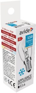 Avide Hűtőizzó 25W E14 WW 3000K | BR (SKU:ARAC14WW-25W) Hűtő, sütő Izzók