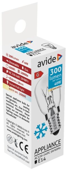 Avide Hűtőizzó 40W E14 WW 3000K | BR (SKU:ARCB14WW-40W) Hűtő, sütő Izzók Avide Hűtőizzó 40W E14 WW 3000K | BR (SKU:ARCB14WW-40W) Hűtő, sütő Izzók