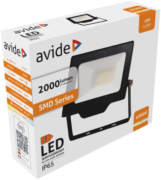 Avide LED Opál Reflektor Slim SMD 20W NW 4000K | BR (SKU:ARFFLNW-20W) Reflektorok Avide LED Opál Reflektor Slim SMD 20W NW 4000K | BR (SKU:ARFFLNW-20W) Reflektorok