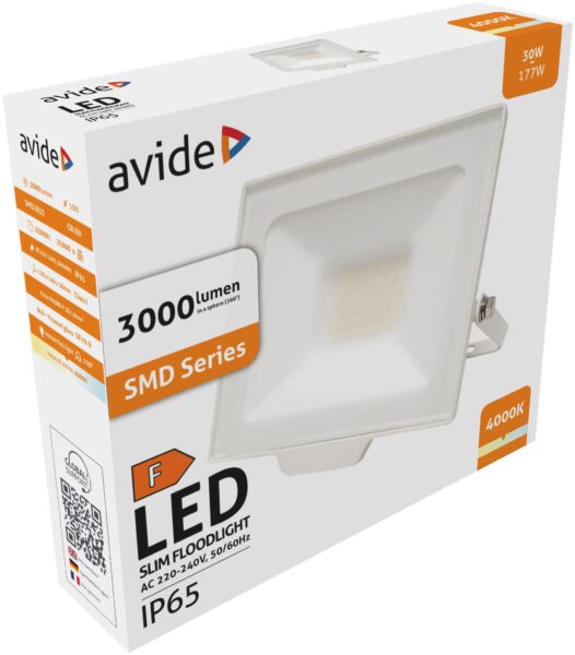 Avide LED Opál Reflektor Slim SMD 30W NW 4000K Fehér | BR (SKU:ARFFLNW-30W-W) Reflektorok Avide LED Opál Reflektor Slim SMD 30W NW 4000K Fehér | BR (SKU:ARFFLNW-30W-W) Reflektorok