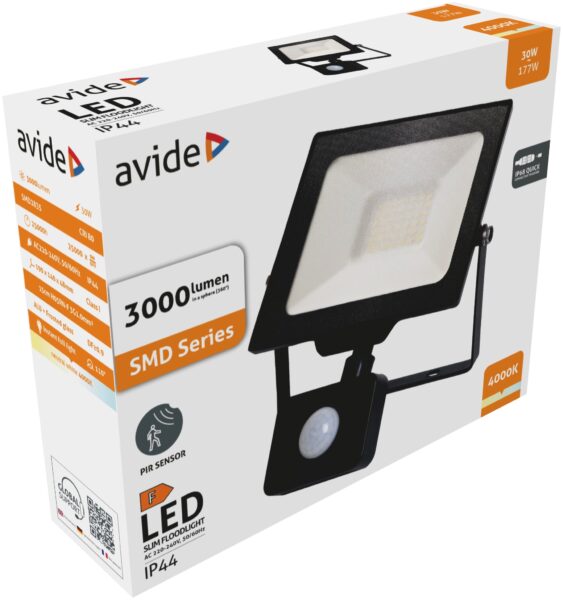 Avide LED Opál Reflektor Slim SMD 30W NW 4000K Mozg.érz. PIR Gyorscsat. | BR (SKU:ARFFLNW-30WQC-PIR) Reflektorok Avide LED Opál Reflektor Slim SMD 30W NW 4000K Mozg.érz. PIR Gyorscsat. | BR (SKU:ARFFLNW-30WQC-PIR) Reflektorok