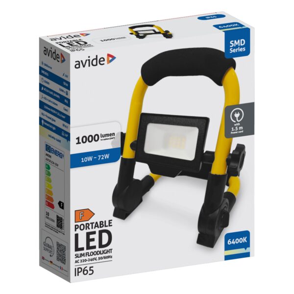 Avide LED Opál Reflektor Slim SMD 10W állványos 1.5m CW 6400K | BR (SKU:ARFSFLCW-10W) Állványos Avide LED Opál Reflektor Slim SMD 10W állványos 1.5m CW 6400K | BR (SKU:ARFSFLCW-10W) Állványos