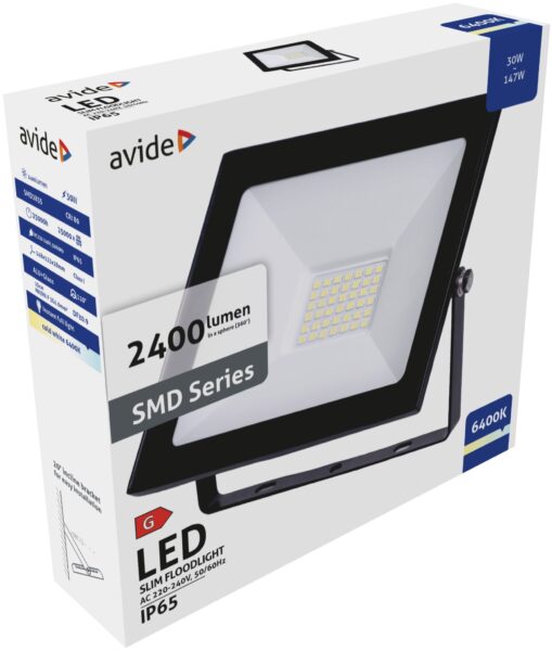 Avide Value LED Reflektor Slim SMD 30W CW 6400K | BR (SKU:ASFLCW-30W) Reflektorok Avide Value LED Reflektor Slim SMD 30W CW 6400K | BR (SKU:ASFLCW-30W) Reflektorok