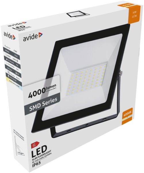 Avide Value LED Reflektor Slim SMD 50W NW 4000K | BR (SKU:ASFLNW-50W) Egyéb