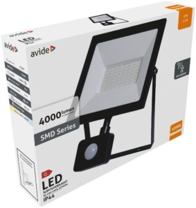 Avide Value LED Reflektor Slim SMD 50W NW 4000K PIR | BR (SKU:ASFLNW-50W-PIR) ECO sorozat