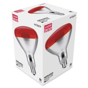 Avide Infra Izzó E27 100W Red | BR (SKU:ASIR27-100W-R) Infra