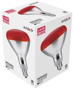 Avide Infra Izzó R95 E27 100W Red | BR (SKU:ASIR9527-100W-R) Infra