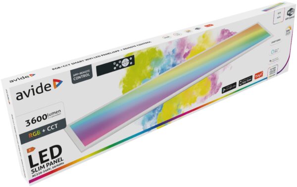 Avide LED Slim Panel 1200x300x60mm 36W RGB+CCT | BR (SKU:ASLP1200-36W-RGBCCT) RGBW Avide LED Slim Panel 1200x300x60mm 36W RGB+CCT | BR (SKU:ASLP1200-36W-RGBCCT) RGBW