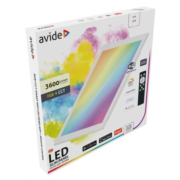 Avide LED Slim Panel 600x600x60mm 36W RGB+CCT | BR (SKU:ASLP600-36W-RGBCCT) RGBW Avide LED Slim Panel 600x600x60mm 36W RGB+CCT | BR (SKU:ASLP600-36W-RGBCCT) RGBW