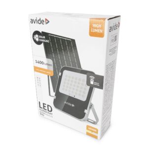 Avide LED Szolár Reflektor 100W NW 4000K különálló napelemmel, távirányítóval | BR (SKU:ASOLFLNW-10AH-SMSP) Szolár