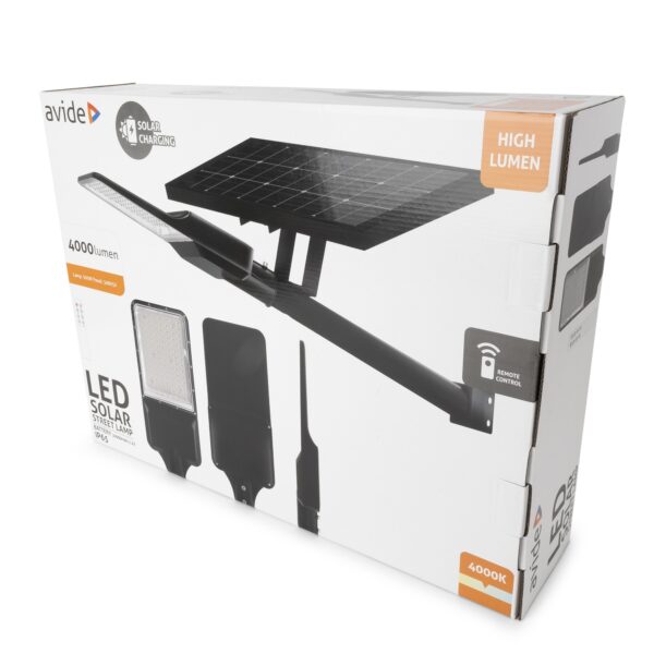 Avide LED Szolár Utcai Lámpa 300W NW 4000K szolár panel 30000mAH 3.2V LiFePO4 akkumulátor, távirányítóval | BR (SKU:ASOLSLNW-30AH-MSP) Egyéb