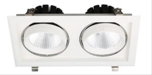 Avide LED Downlight Sein Négyzetes 2x30W IP20 5600lm 20° WW 3000K | BR (SKU:ATDL20WW-2X30-SE) LED-es Avide LED Downlight Sein Négyzetes 2x30W IP20 5600lm 20° WW 3000K | BR (SKU:ATDL20WW-2X30-SE) LED-es