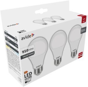 Avide Value LED Globe E27 10W WW 3000K Triple Pack | BR (SKU:AVG27WW-10W-3P) Gömb
