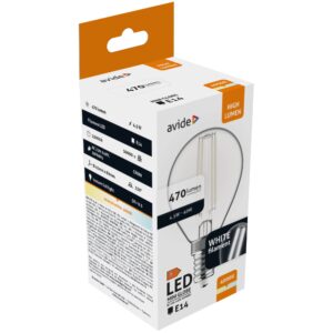 Avide LED White Filament Mini Globe 4.5W E14 NW 4000K | BR (SKU:AWLFMG14NW-4.5W) Mini Gömb