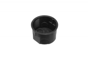 Műanyag szerelvénydoboz, fekete, 40mm, IP30 Szerelvénydobozok