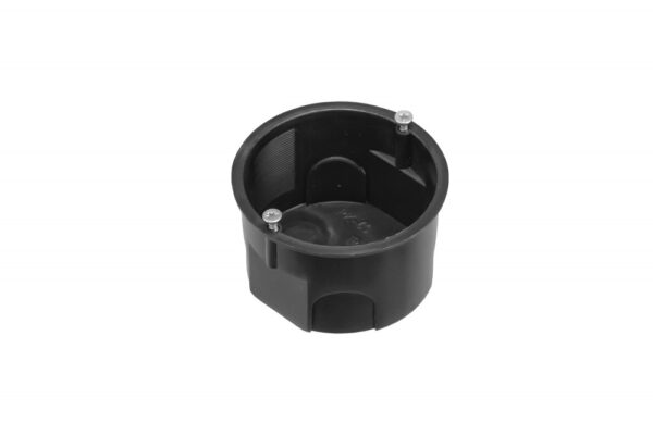 Műanyag szerelvénydoboz csavarokkal, fekete, 40mm, IP30 Kötő- és szerelvénydobozok Műanyag szerelvénydoboz csavarokkal, fekete, 40mm, IP30 Kötő- és szerelvénydobozok