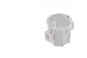 Műanyag szerelvénydoboz csavarokkal, mély, sorolható, fehér, 60mm Szerelvénydobozok