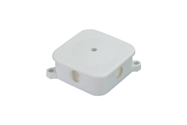 Falon kívüli kötődoboz, P-2, csatlakozó nélküli, 4 bevezetéssel, 72x72x28mm, IP44 Kötő- és szerelvénydobozok Falon kívüli kötődoboz, P-2, csatlakozó nélküli, 4 bevezetéssel, 72x72x28mm, IP44 Kötő- és szerelvénydobozok