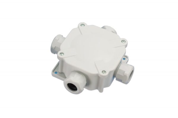 PG16 elosztódoboz, fehér, 4 bevezetéssel, 5x4mm2 terminál, IP67 Kötődobozok