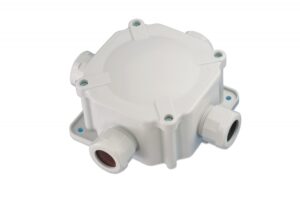 PG21 elosztódoboz, fehér, 4 bevezetéssel, 5x6mm2 terminál, IP67 Kötődobozok