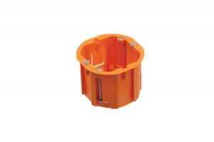 Gipszkarton szerelvénydoboz csavarokkal, mély, PK60, narancssárga, 60mm, IP30 Gipszkarton szerelvénydobozok